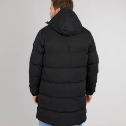 Herre Belvoir Vandtæt Foret Lang Jakke Sort