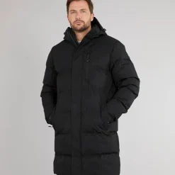 Herre Belvoir Vandtæt Foret Lang Jakke Sort