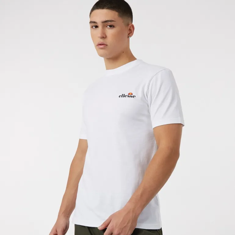 Herre Benzina Heritage Ryg Logo T-shirt Hvid