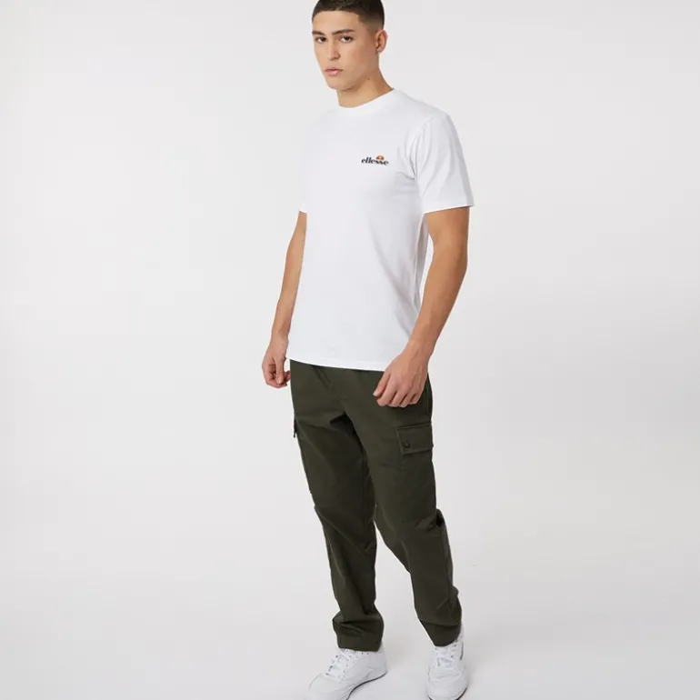 Herre Benzina Heritage Ryg Logo T-shirt Hvid