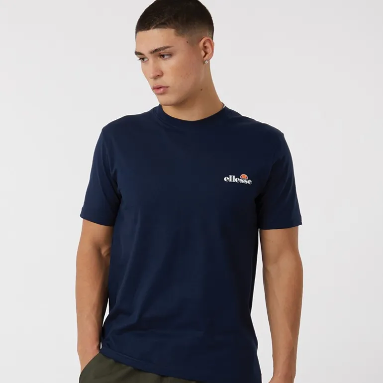 Herre Benzina Heritage Ryg Logo T-shirt Blå