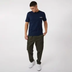 Herre Benzina Heritage Ryg Logo T-shirt Blå