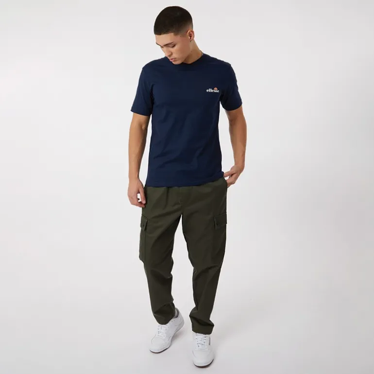 Herre Benzina Heritage Ryg Logo T-shirt Blå