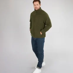 Herre Bernal Fuld Lynlås Fleece Jakke Mørk Vinstok