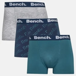Herre Bodhi Tre Pak Boksershorts Navy AOP/​Faded Teal/​Gråmeleret