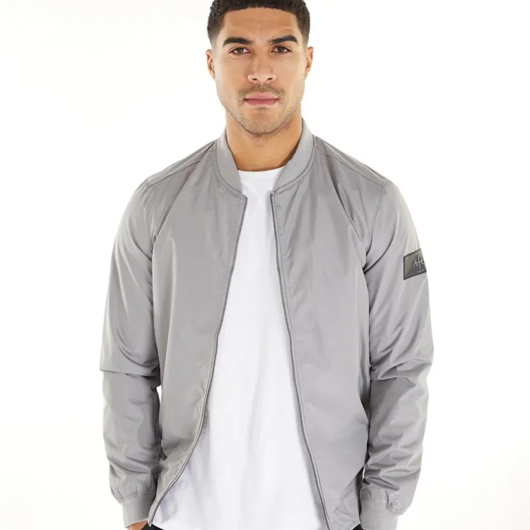 Herre Bomberjakke Lysegrå