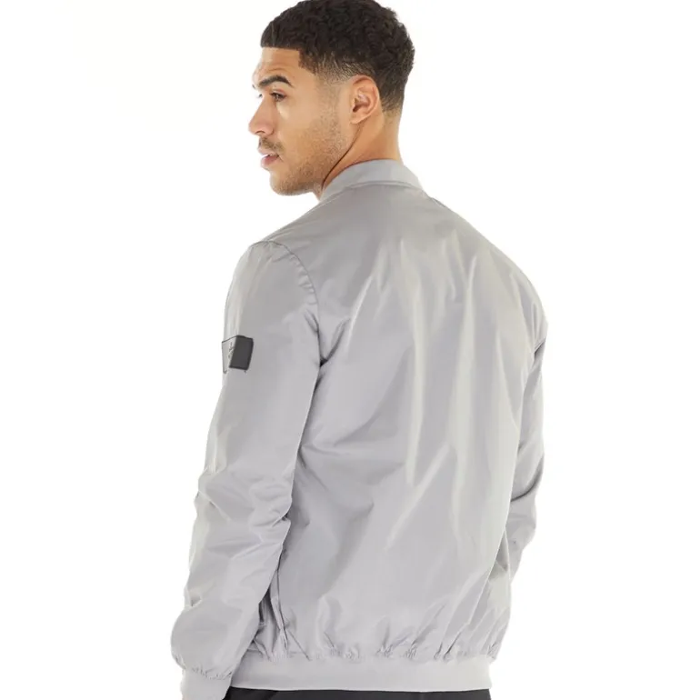 Herre Bomberjakke Lysegrå