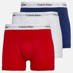 Herre bomuld stretch tre boxer pak underbukser Hvid/Rød