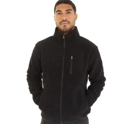 Herre Borg Fleece med Høj Hals Sort