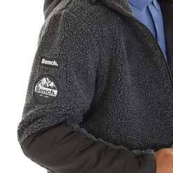 Herre Brecon Lynlås Sherpa Fleece Sort Melange