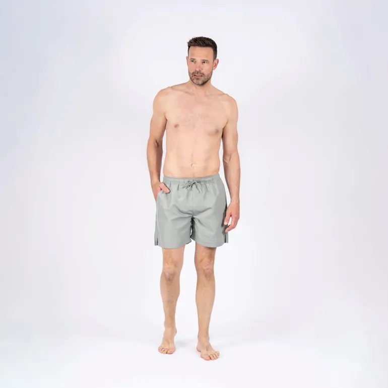 Herre Cancun Ensfarvede Badeshorts Lys Army