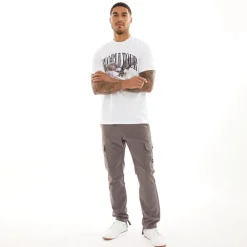 Herre Cargobukser med Ripstop og åben kant Antracit