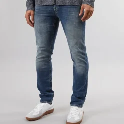 Herre Chord Joy Powerflex Jeans Med Lige Ben Blå