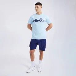 Herre Cleffios Logo T-Shirt Lyseblå