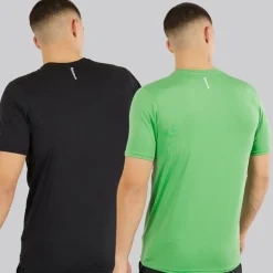 Herre Clyde Performance To Pak T-Shirts Sort/​Upgrade Grøn