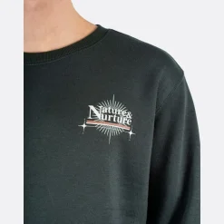 Herre Colin Print Sweatshirt Dybt Grøn