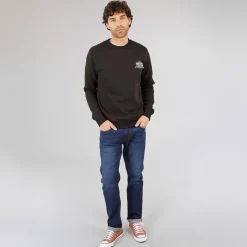 Herre Colin Print Sweatshirt Sort