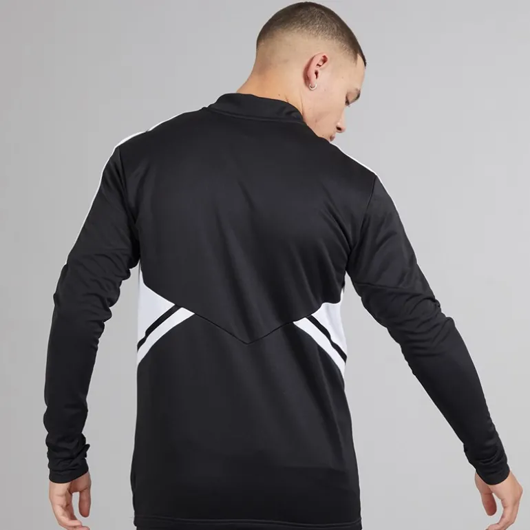 Herre Condivo 22 1/4 lynlås træningstop Sort/Hvid