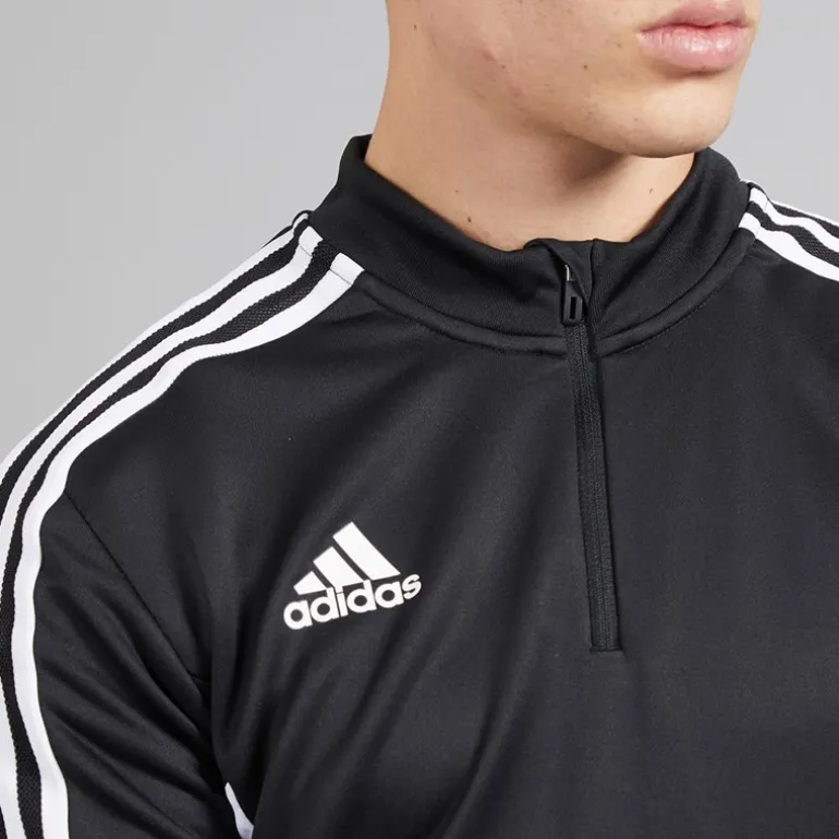 Herre Condivo 22 1/4 lynlås træningstop Sort/Hvid