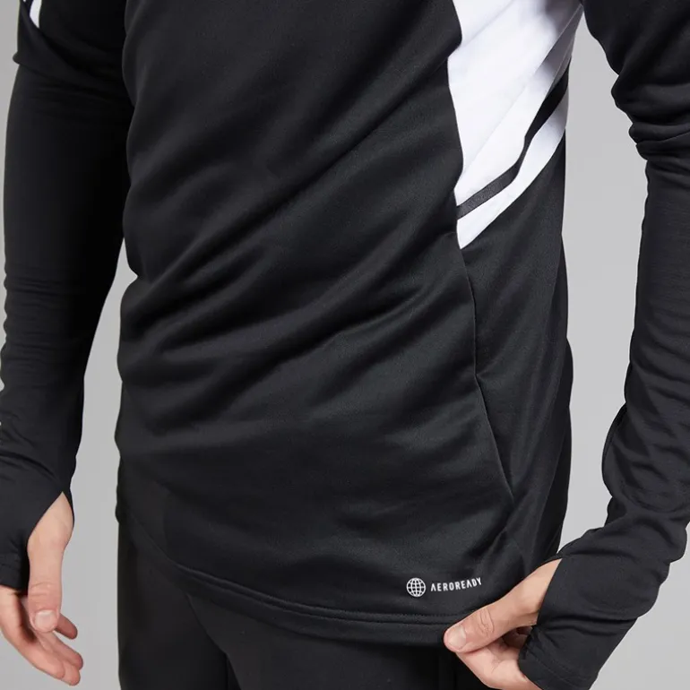 Herre Condivo 22 1/4 lynlås træningstop Sort/Hvid