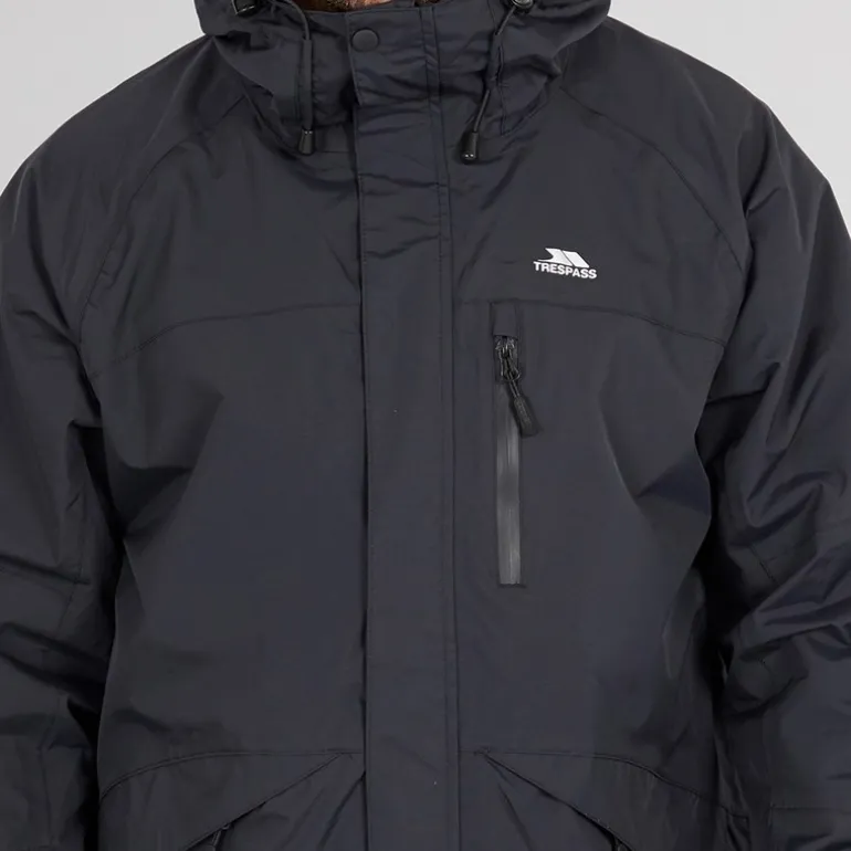 Herre Corvo Vandtæt Hætte Skal Jakke Sort