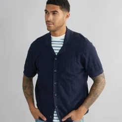 Herre Dave Strik Kortærmet Skjorte Sky Captain