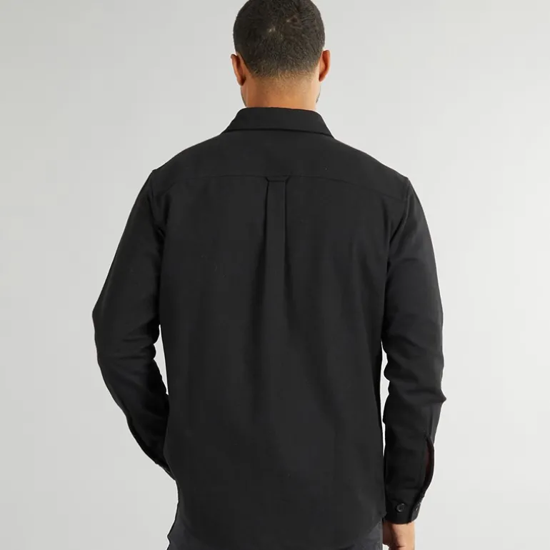 Herre Dean Ensfarvet Overskjorte Sort