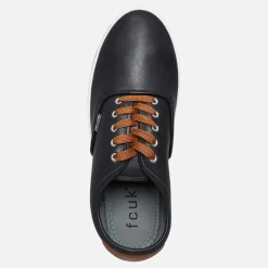 Herre Deck PU Lærredgummisko Sort