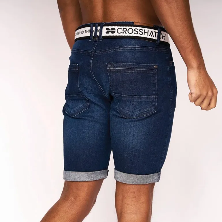Herre Denim Shorts Mørk Vask
