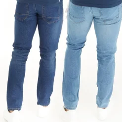 Herre Eddie To-pak Slim Fit Jeans Mørk Indigo Vask /​ Mellem Blå Vask