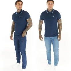 Herre Eddie To-pak Slim Fit Jeans Mørk Indigo Vask / Mellem Blå Vask