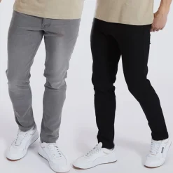 Herre Eddie To-pak Slim Fit Jeans Sort/​Mellemgrå