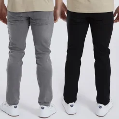 Herre Eddie To-pak Slim Fit Jeans Sort/​Mellemgrå