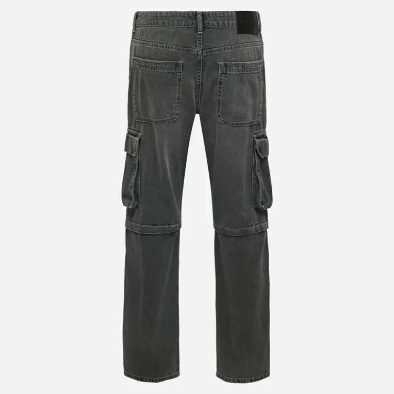 Herre Edge Lige Jeans Dark Grey Denim