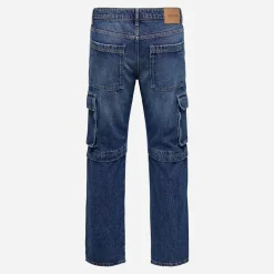 Herre Edge Lige Jeans Dark Blue Denim