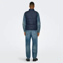 Herre Edge Lige Jeans Medium Blue Denim