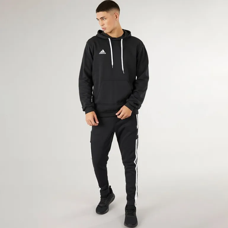 Herre Entrada 22 Pullover Sweat Hoodie Sort/Hvid