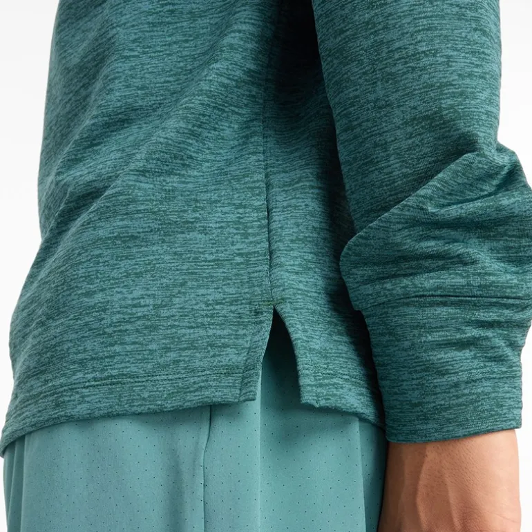 Herre Essential Heat Grid 1 / 2 Zip Løbe Top New Spruce