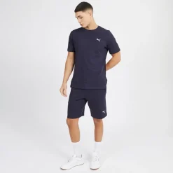 Herre Essentials Lille Logo Fleece Shorts Ny Blå Marine