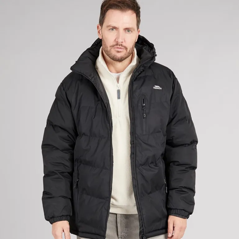 Herre Farsley Vandtæt Foret Jakke Sort