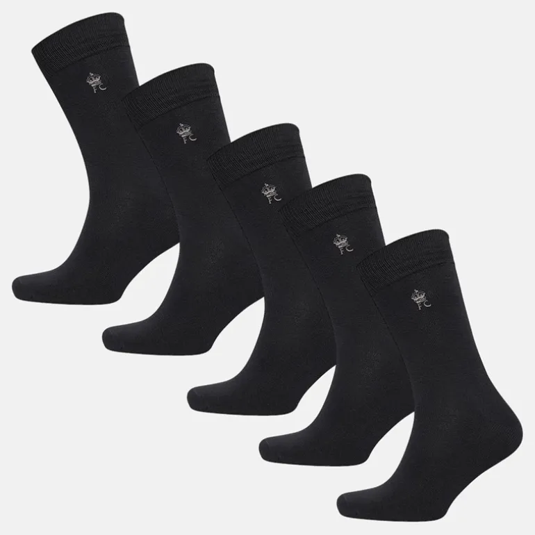 Herre FC Fem Pak Sokker FC1 Sort