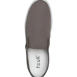 Herre FCUK Dæk Slip On Canvas Pumper Grå