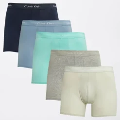 Herre Fem Pak Boxer Trusser Shrn /​ Faded Denim /​ Cel Tnt /​ Grey Heather /​ Beau Blue