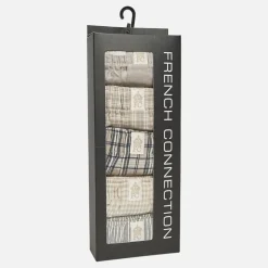 Herre Fem Pak Vævede Boksershorts Multi 5 Taupe/​Taupe Ecru Check/​Taupe Ecru Check/​Taupe Ecru Gingham/​Taupe Ecru Stribe