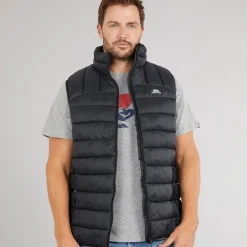 Herre Fergal Micro Polstret Vest Sort