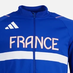 Herre FFR Team Frankrig Track Jakke Semi Lucid Blue
