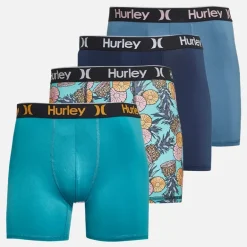 Herre fire pak boxershorts marineblå/​lyseblå