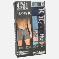 Herre fire pak boxershorts marineblå/​lyseblå
