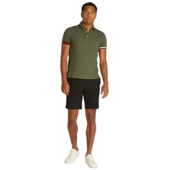 Herre Flag Manchet Slim Fit Polo Battle Grøn