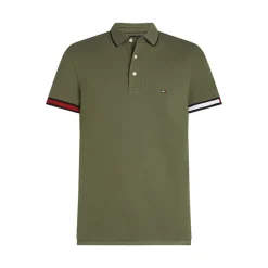 Herre Flag Manchet Slim Fit Polo Battle Grøn